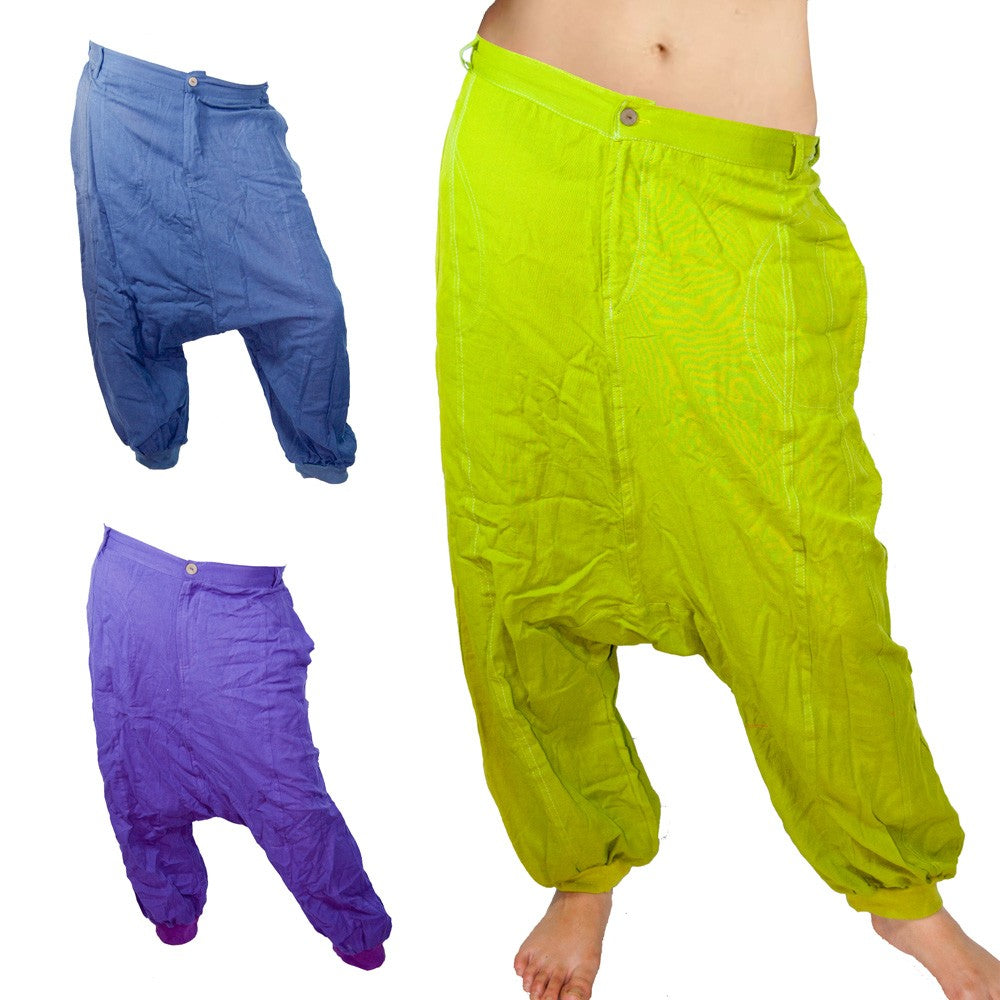 Pantalón Bombacho - Tela Algodón - Varios Colores - Botón