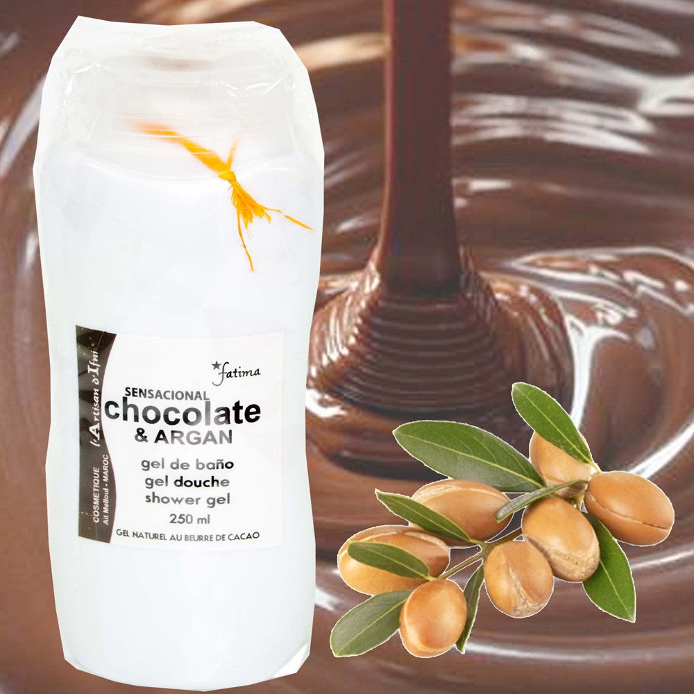 Gel Natural Ecológico con Aceite Argán y Chocolate-250 ml