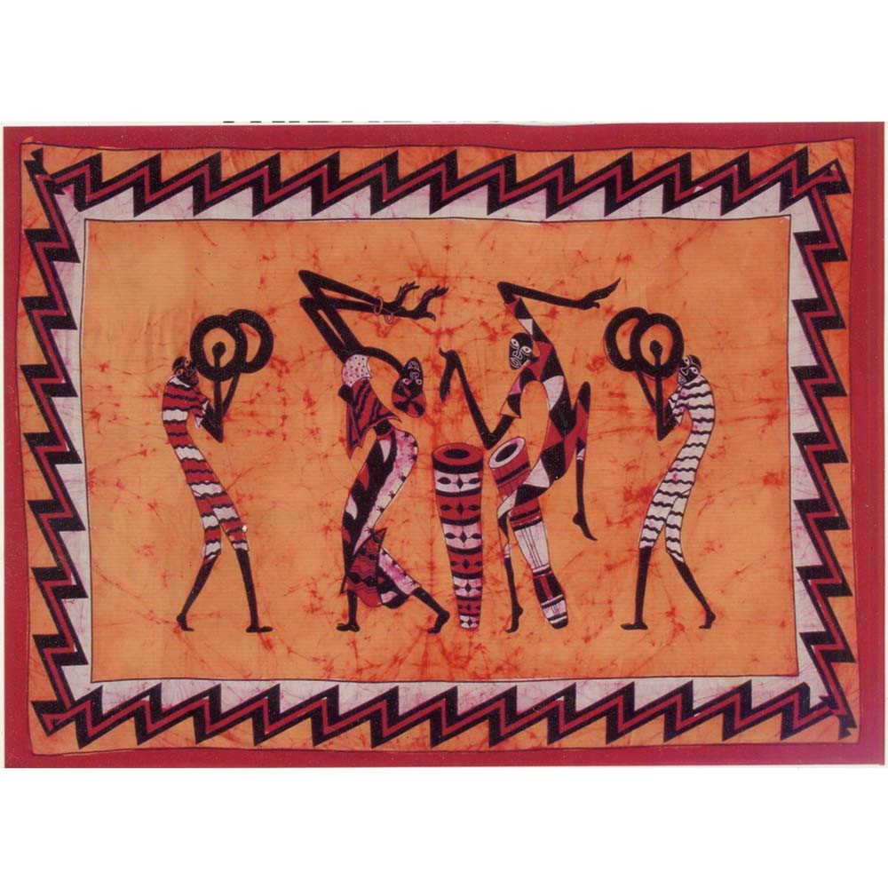 Tela Algodon India-Musica Tribal-Artesana-140 x 210 cm