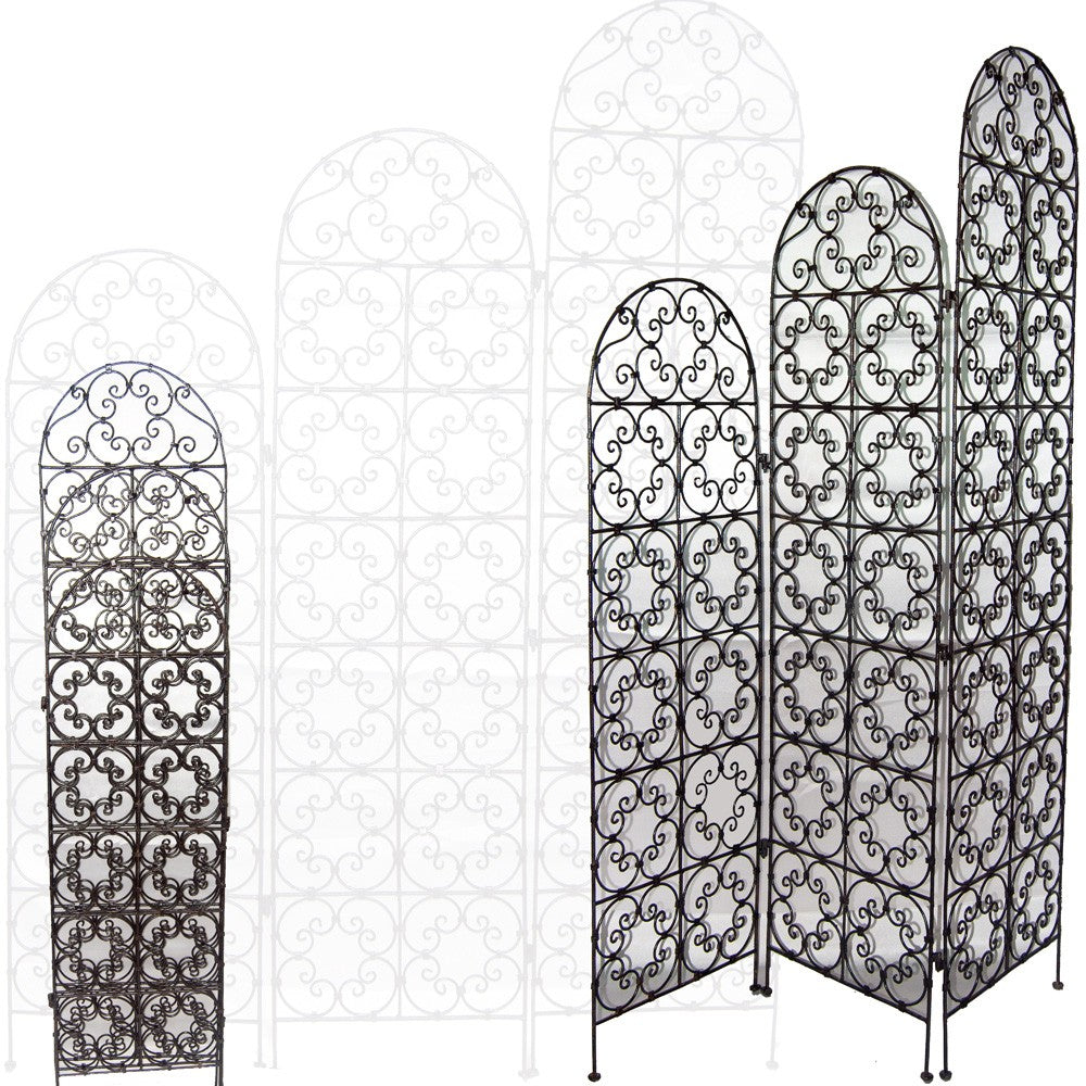 Biombo Forja Calada - Modelo Escalonado - Diseño Arabe - 170 cm
