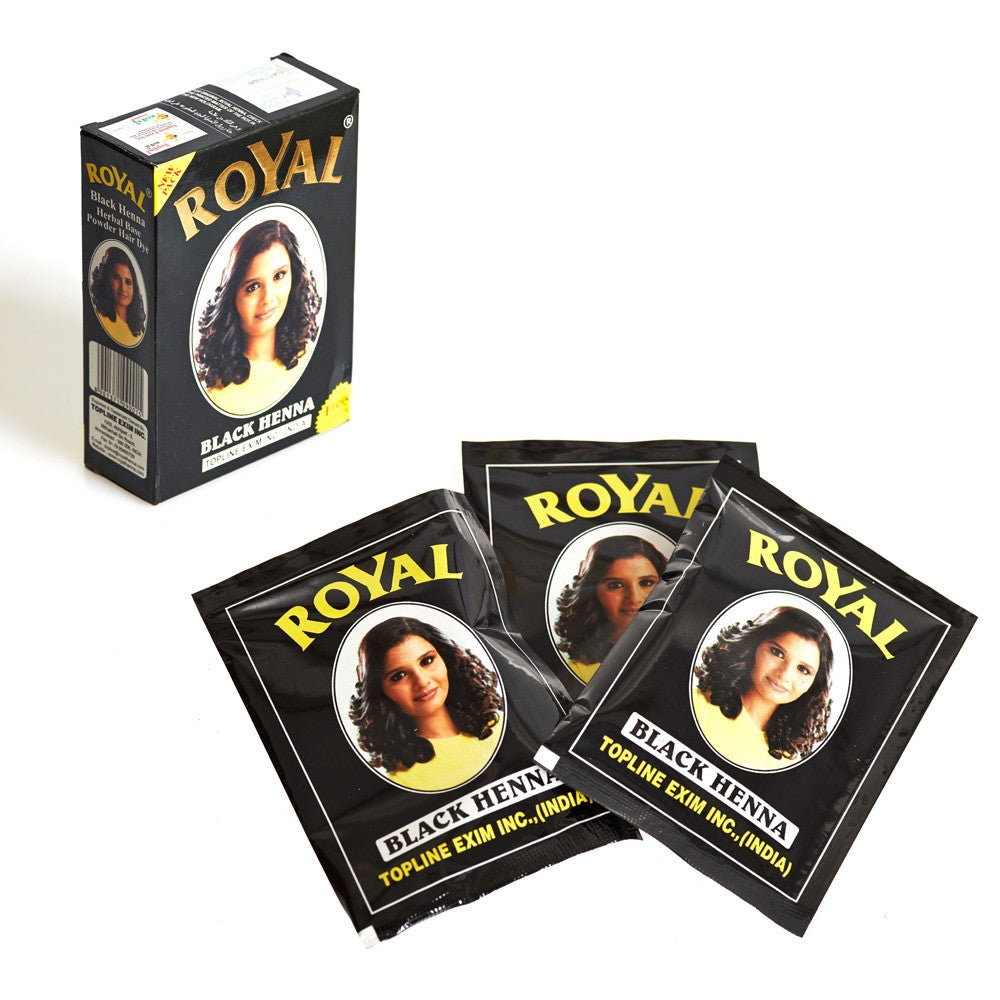 Caja 6 Sobres Henna Teñir Pelo - Royal - Gran Calidad  - 5 Colores
