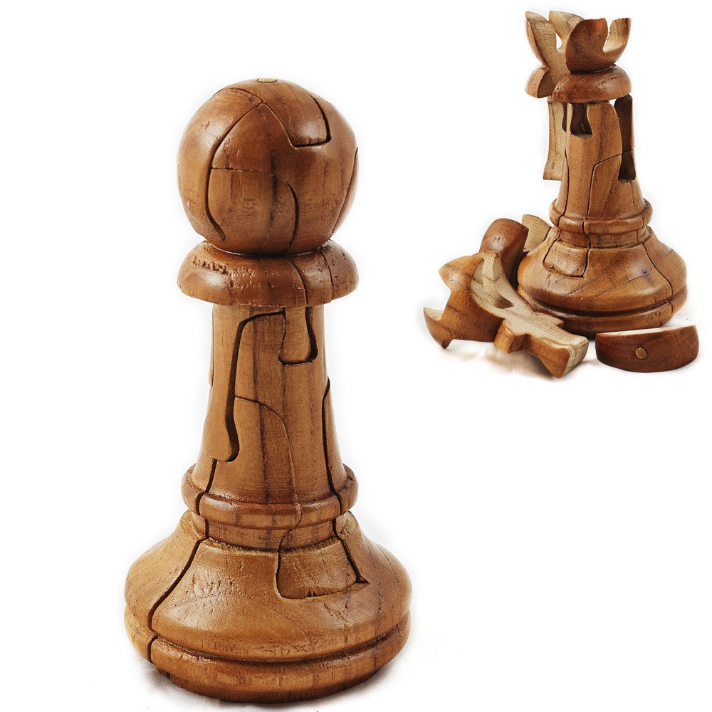 Puzzle Madera Peón Ajedrez Gigante - Ingenio - 14 cm - Calidad