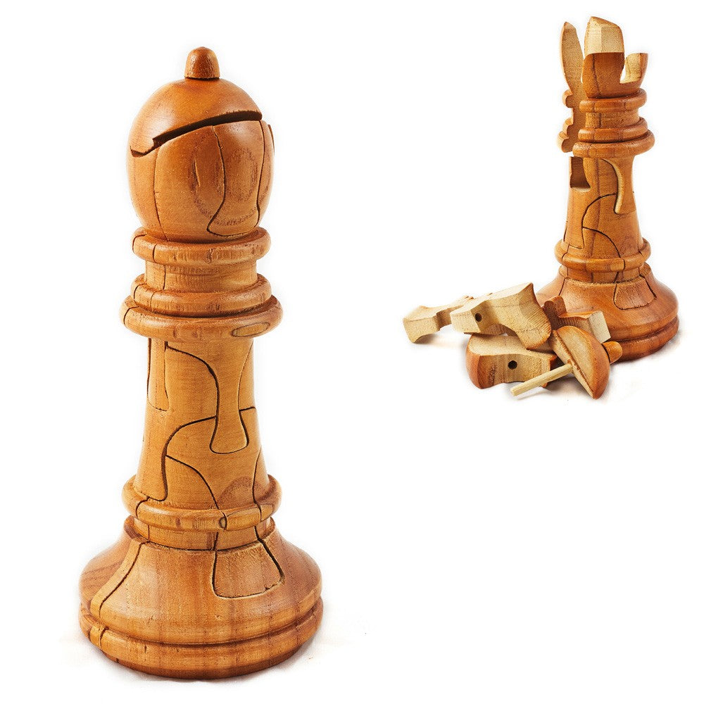 Puzzle Madera Alfil Ajedrez Gigante - Ingenio - 17 cm - Calidad