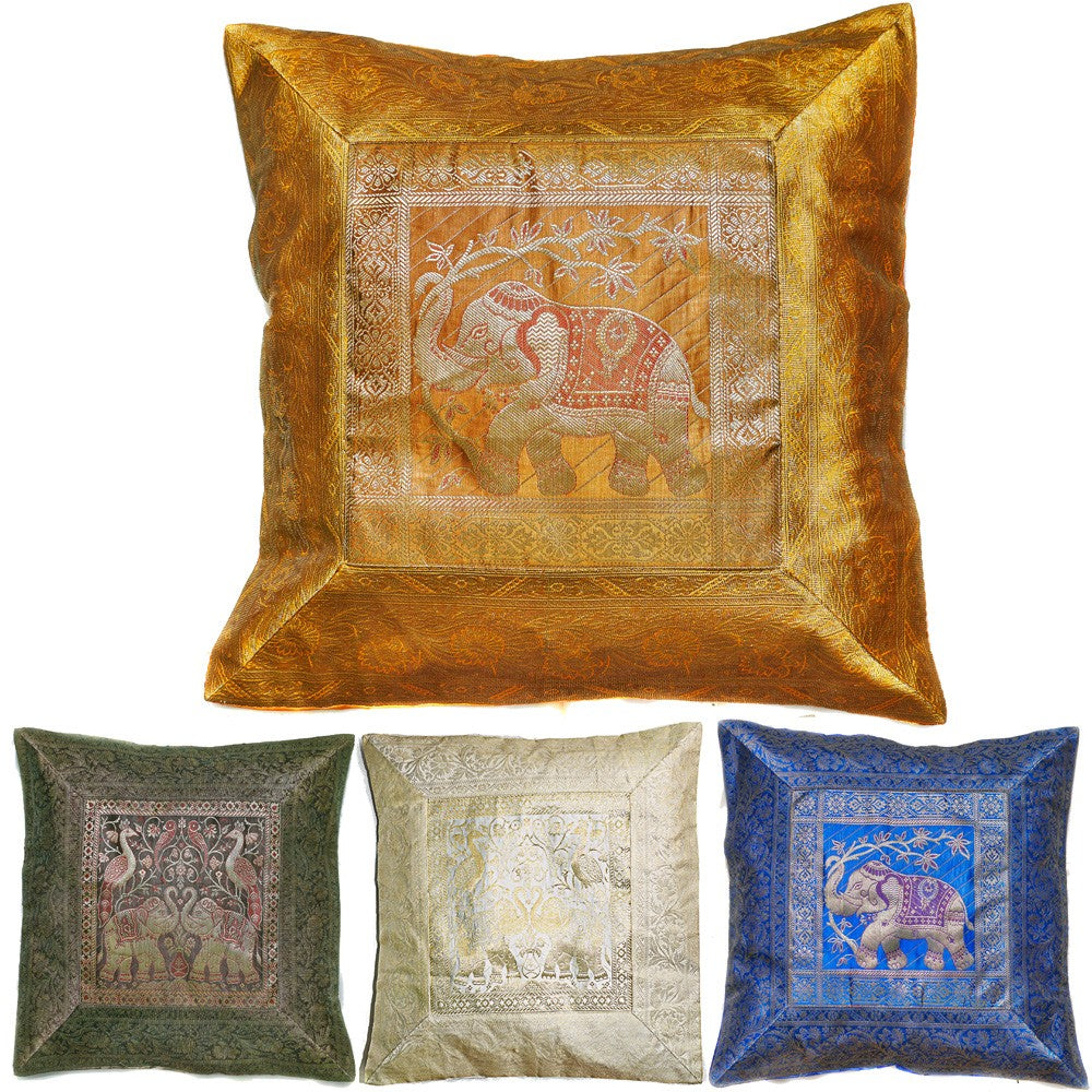 Cojín Seda Animales Sagrados 45cm-Varios Colores-Diseño Oriental