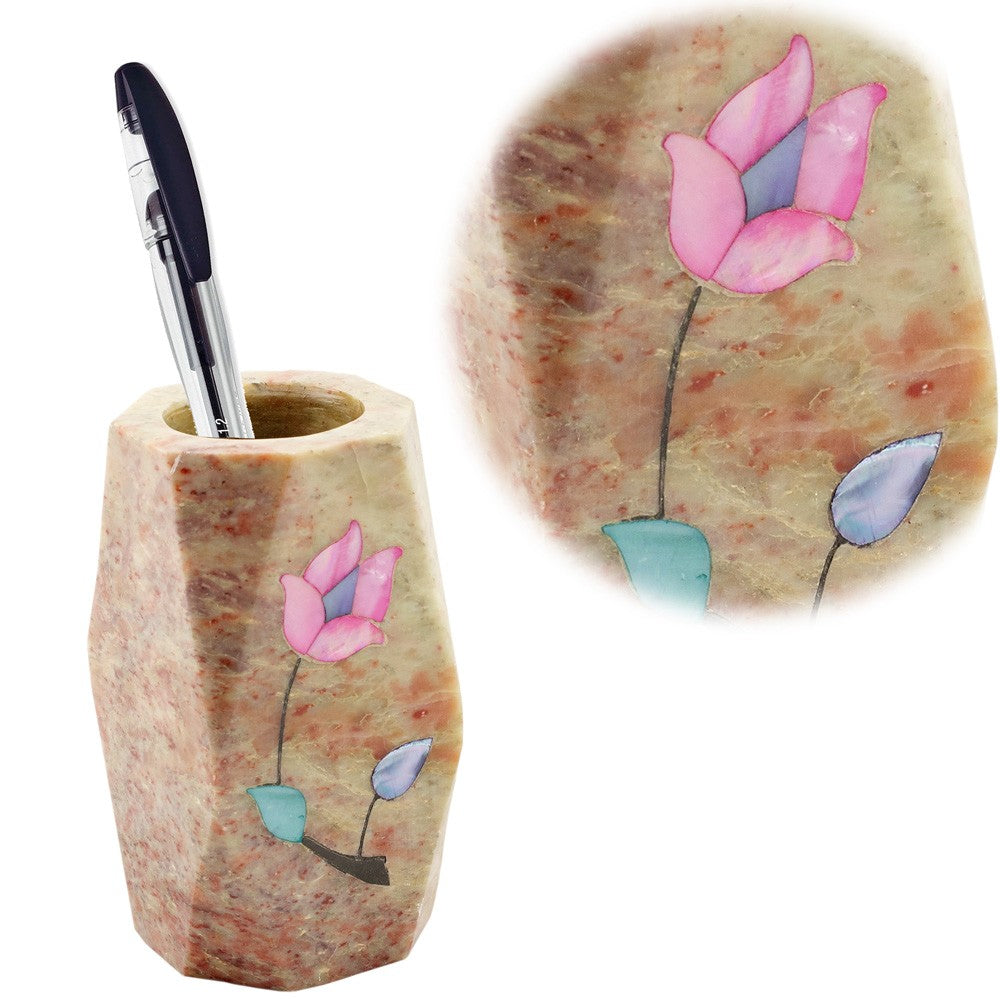 Lapicero de Onix  Ovalado - Flor Calada - Mosaico Calado - 10 cm