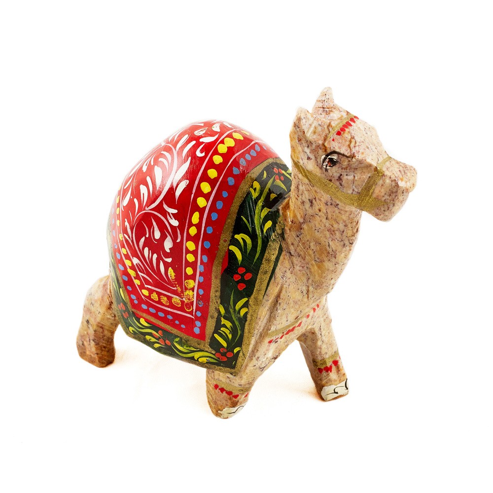 Camello Pintado Miniatura - Realizado Artesanalmente- 8 cm
