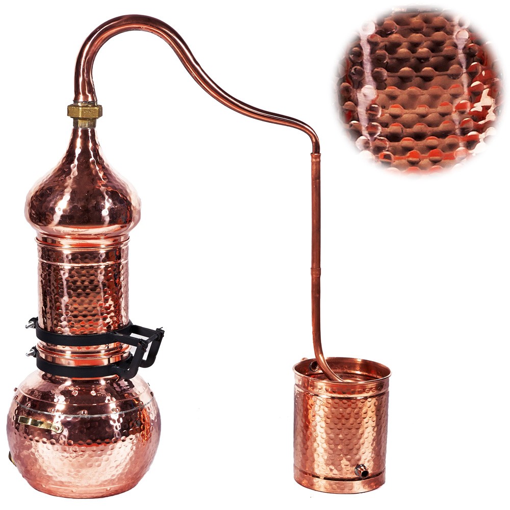 Alambique Columna-Cobre Artesano-Destilación Esencias y Licores