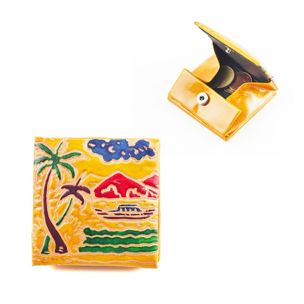 Carterita Piel Cuadrada - Decorado Colores y Relieves-7x7 cm