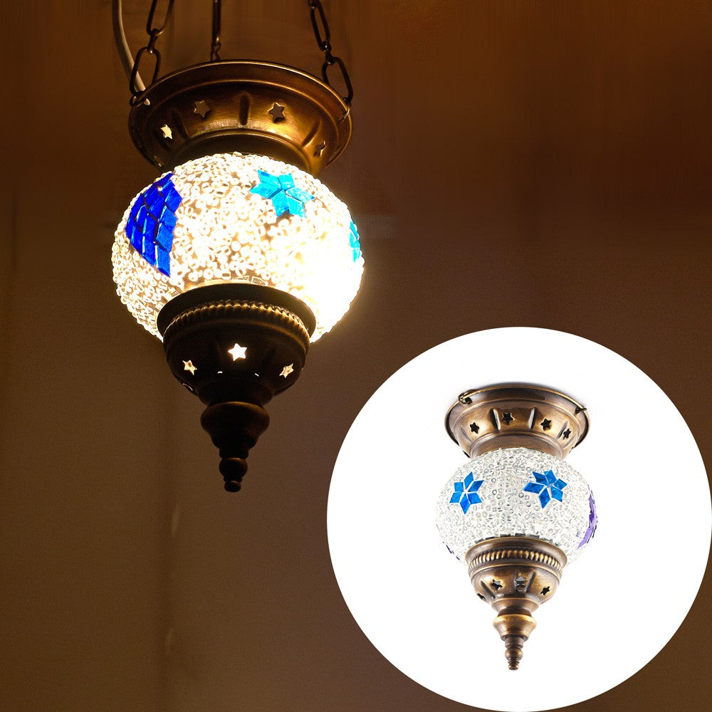 Lampara Turca Mini ( Maftuha)- Cristal Murano - Mosaico - 11 cm