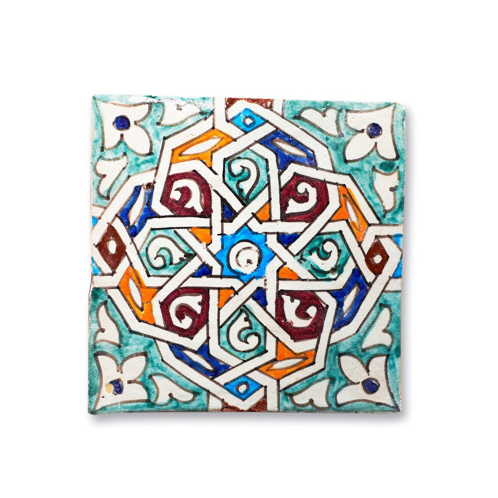 Azulejo Andalusí - 14,5 cm - Varios Diseños- Artesanal- Modelo 8