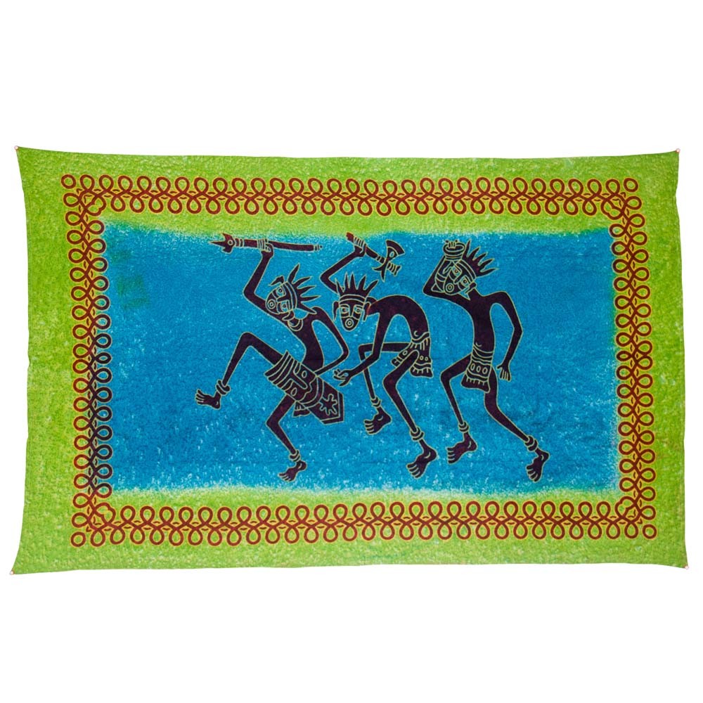 Tela Algodon-India- Tribu Guerrera -Artesana-210 x 140 cm