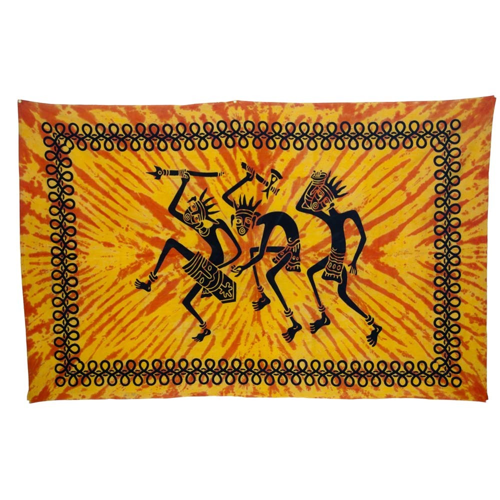 Tela Algodon-India- Tribu Guerrera -Artesana-210 x 140 cm