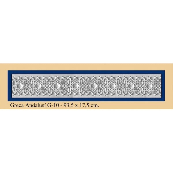 Greca Andalusi - Escayola - 93.5 x 17.5 cm