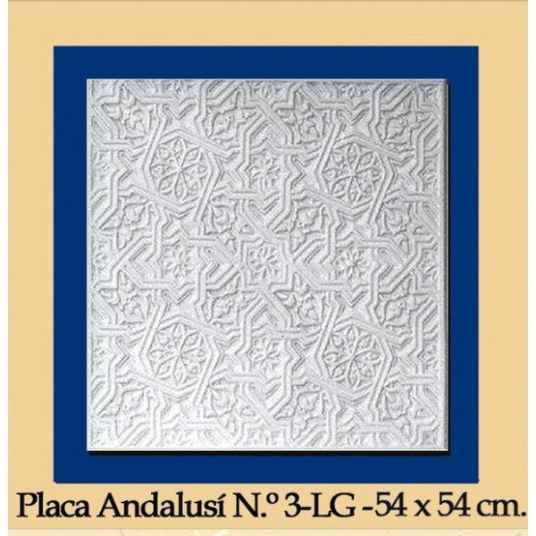 Placa Andalusi - Escayola - 54 x 54 cm