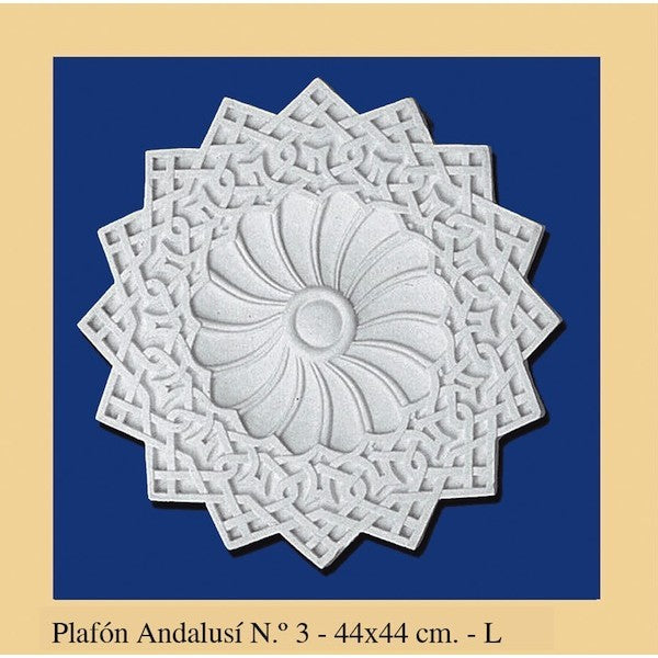 Plafon Andalusi - Escayola - 44 x 44 cm