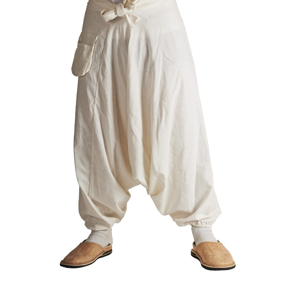 Bombacho Hombre - Algodón Blanco - Talla Unica - Bolsillo