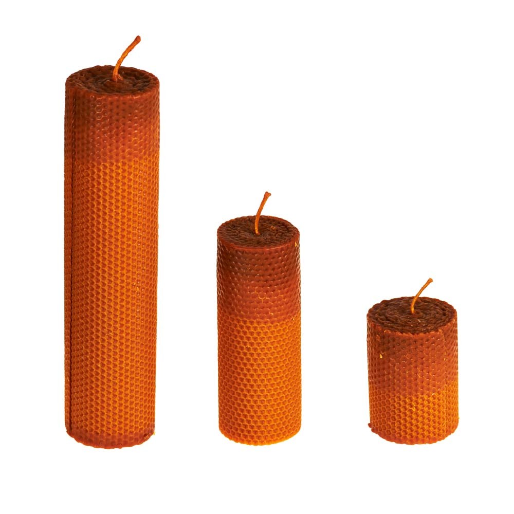 Velones Cera Virgen Abeja  - 7 cm  Diámetro - 3 Tamaños