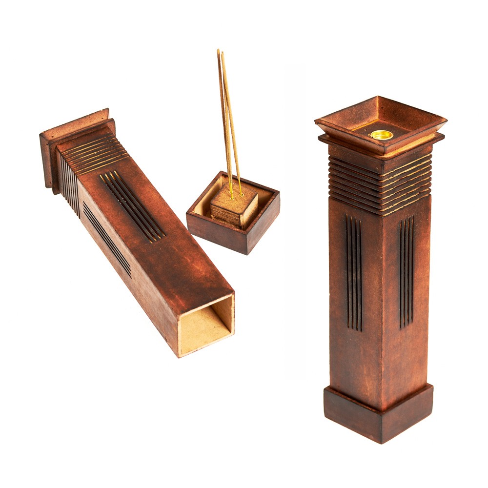 Incensario Torre Japonesa Grande - Madera - 29 cm - Calidad