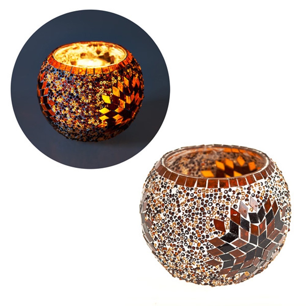 Portavelas Turco - Cristal Murano -Artesania Turca Tamaño 4