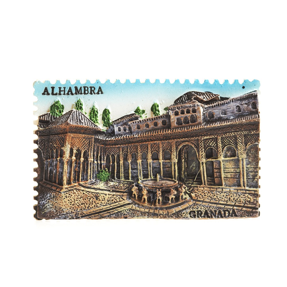 Imán 3D Figrorifico Alhambra - Souvenir Granada - 7 x 4,5 cm