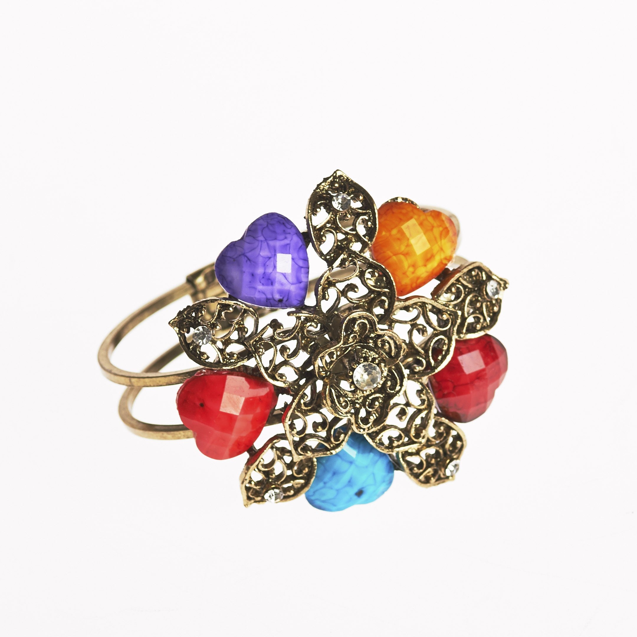 Brazalete- Diseño Estrella -Decorado Piedras- Varios Colores