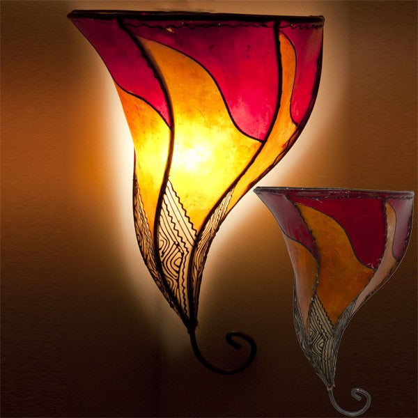 Aplique de Piel Pintado con Henna - Forja - Artesanal Colores