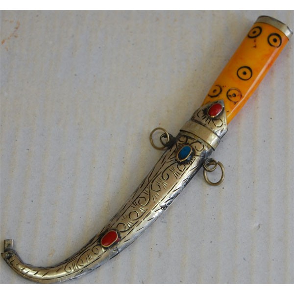 Puñal Funda de Alpaca - Mango de Hueso -  Pequeño