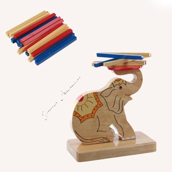 Juego Ingenio Elefante - Torre Palitos Multicolor - 14 cm