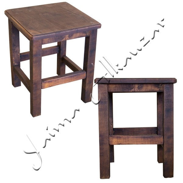 Taburete Artesano Madera Envejecida - Gran Calidad - NOVEDAD