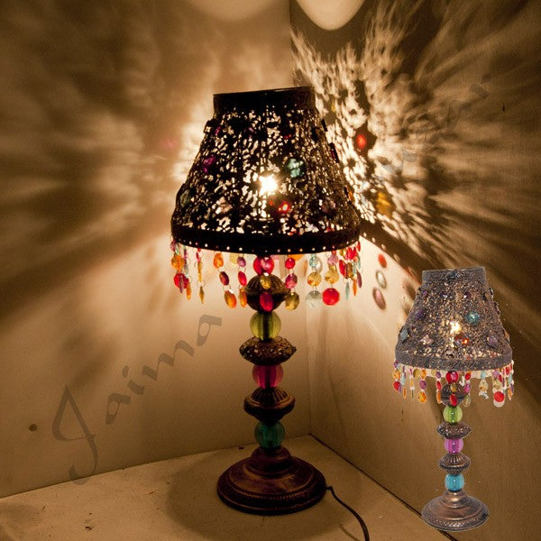 Lampara Mesita - Diseño Oriental - Resinas Multicolor