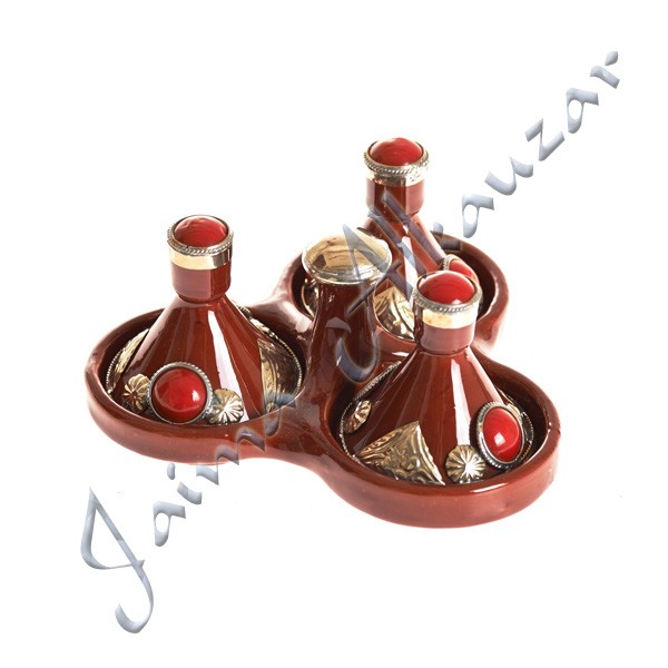 Especiero Tajin Mini Triple Decorado -Varios Colores-7.5 cm Alto
