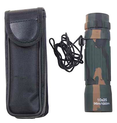 Monocular Militar 10 Aumentos - MFH - Prismático - Catalejo - Incluye Funda Transporte