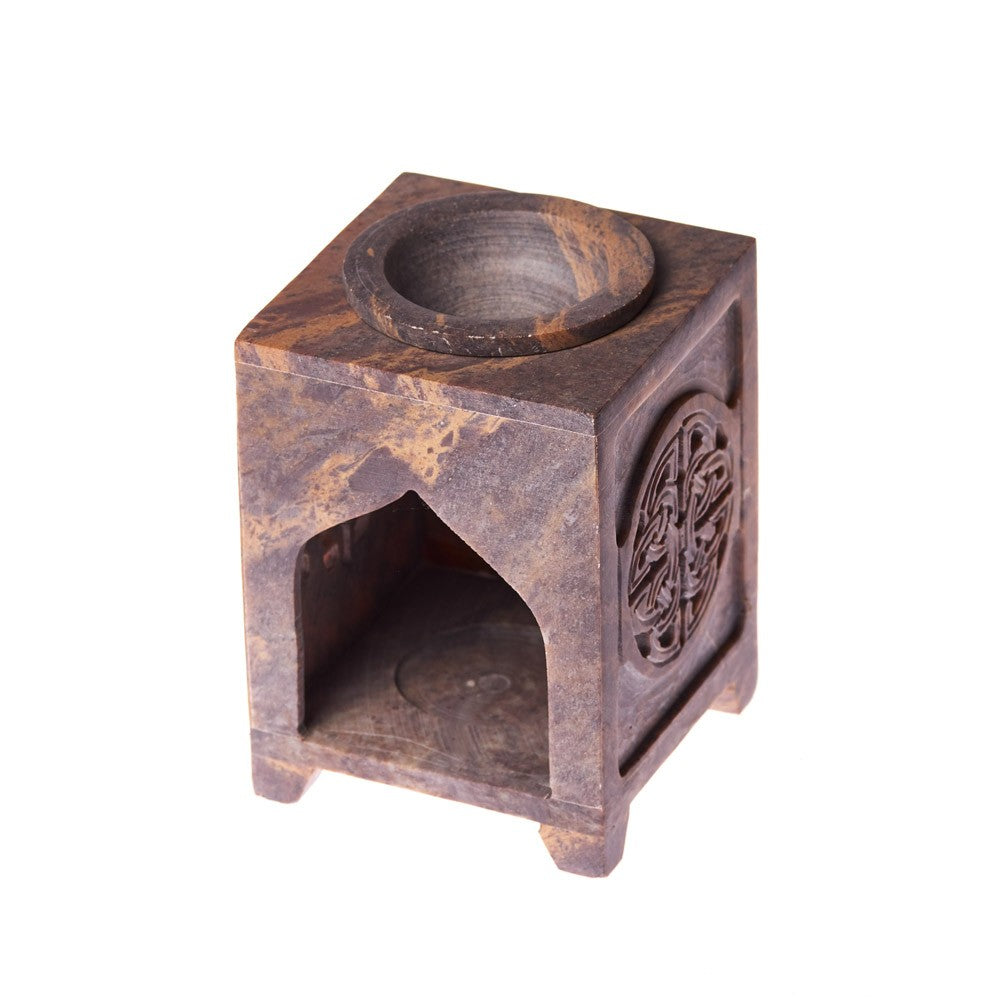 Quemador Esencias Mandala - Piedra Jabonosa - 10 cm