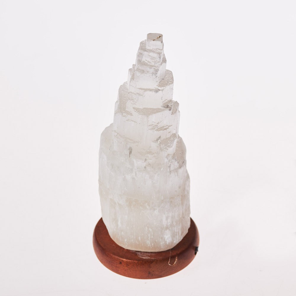 Lámpara Selenita Catedral - USB - Mineral Natural