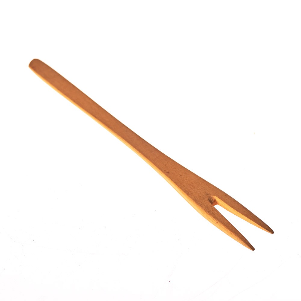 Tenedor Madera  - Dos Púas - 100% Artesanal - 16 cm