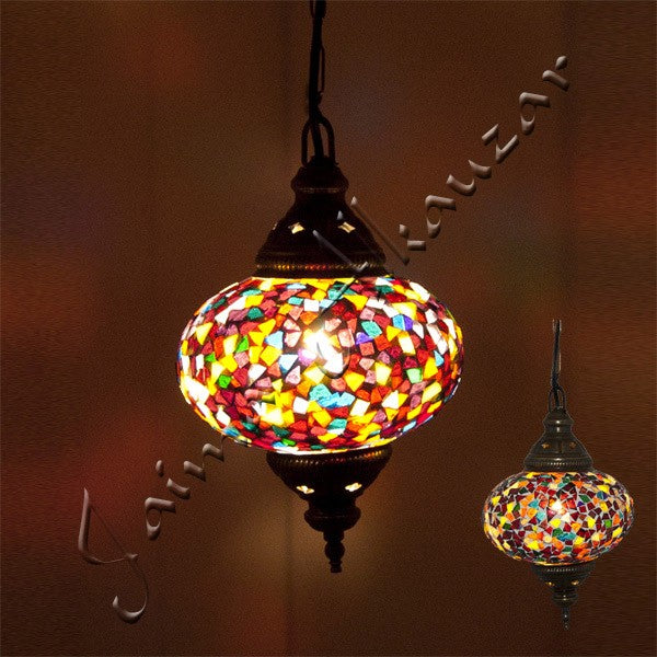 Lampara Turca - Cristal Murano - Mosaico - Gran Calidad - 17 cm