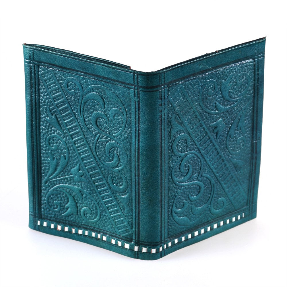 Cartera de Piel Rectángular - Cuero Grabado - Varios Colores