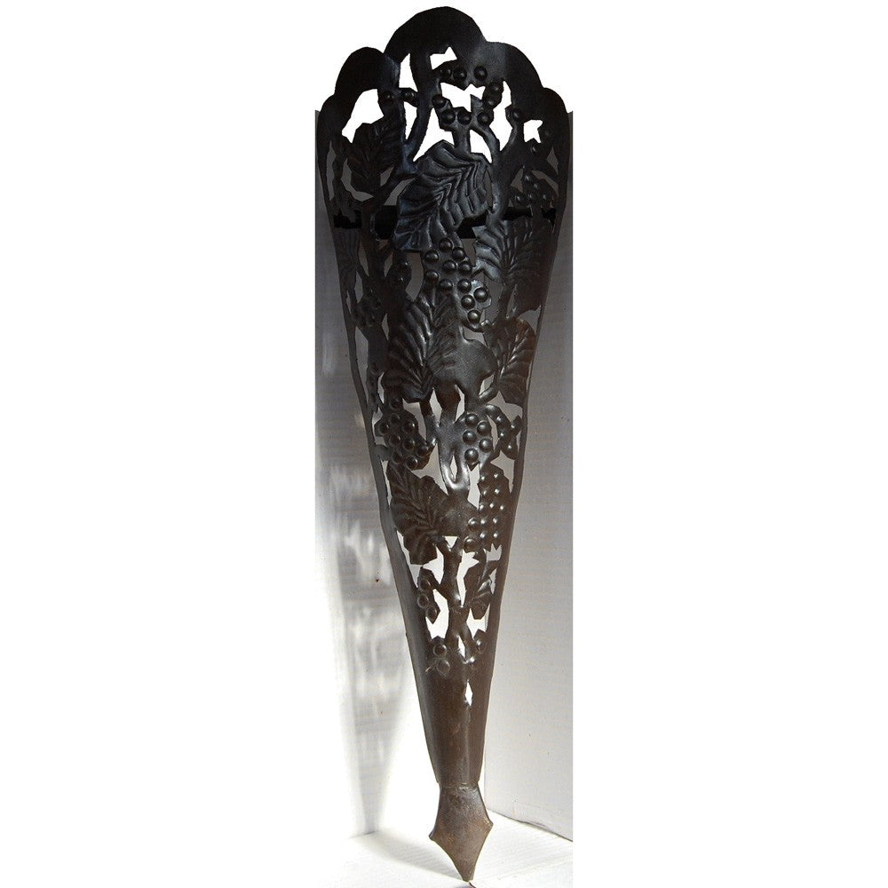 Aplique Alargado de Hierro Calado - Diseño Floral - 65 cm