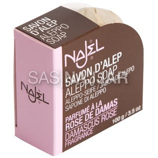 Jabón De Alepo- Rosa De Damasco - Formato Deluxe - 100 g