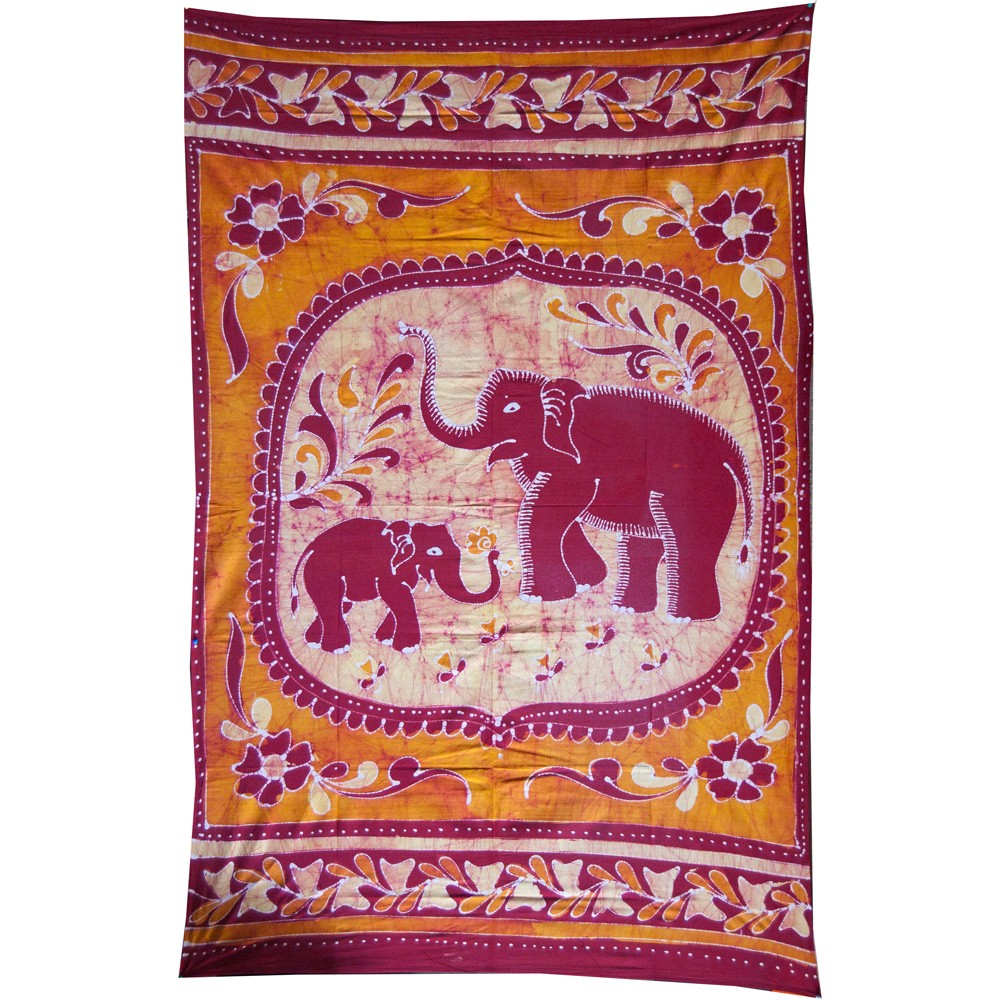 Tela Algodon-India- Familia Elefante-210 x 135 cm