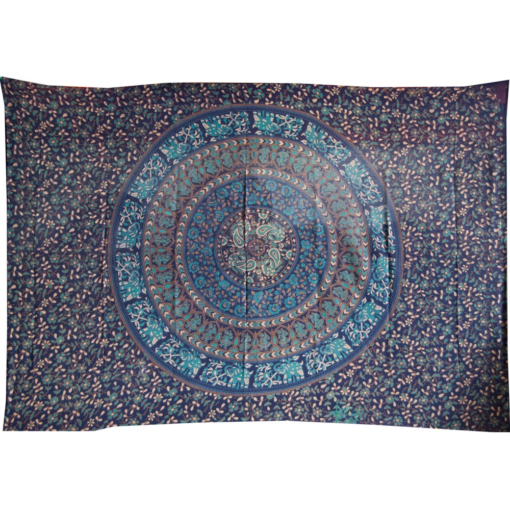 Tela Algodon India-Esfera Floral-Artesana-210 x 240 cm