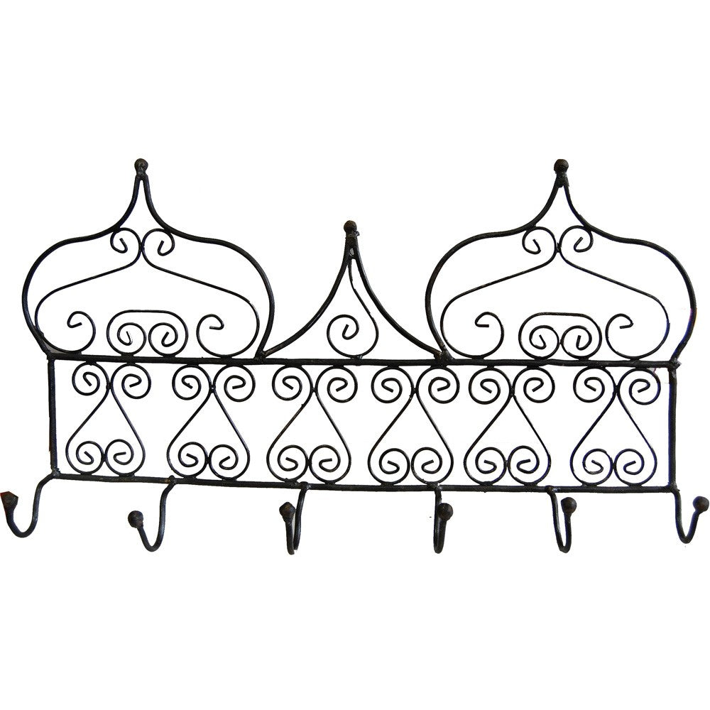 Percha de Forja - 6 Brazos - Diseño Arabe - 60 cm