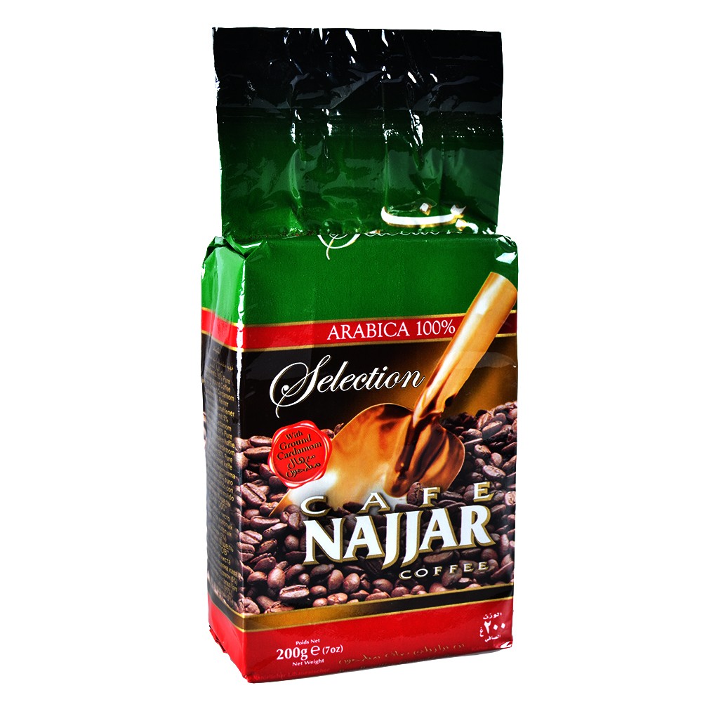 Café - NAJJAR - Arábica 100% Con Cardamomo Molido - 200 g o 450 g