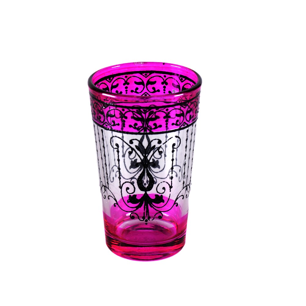 Juego 6 Vasos de Té Grabados -  Filigrana Floral Henna - Diseño Mariposa