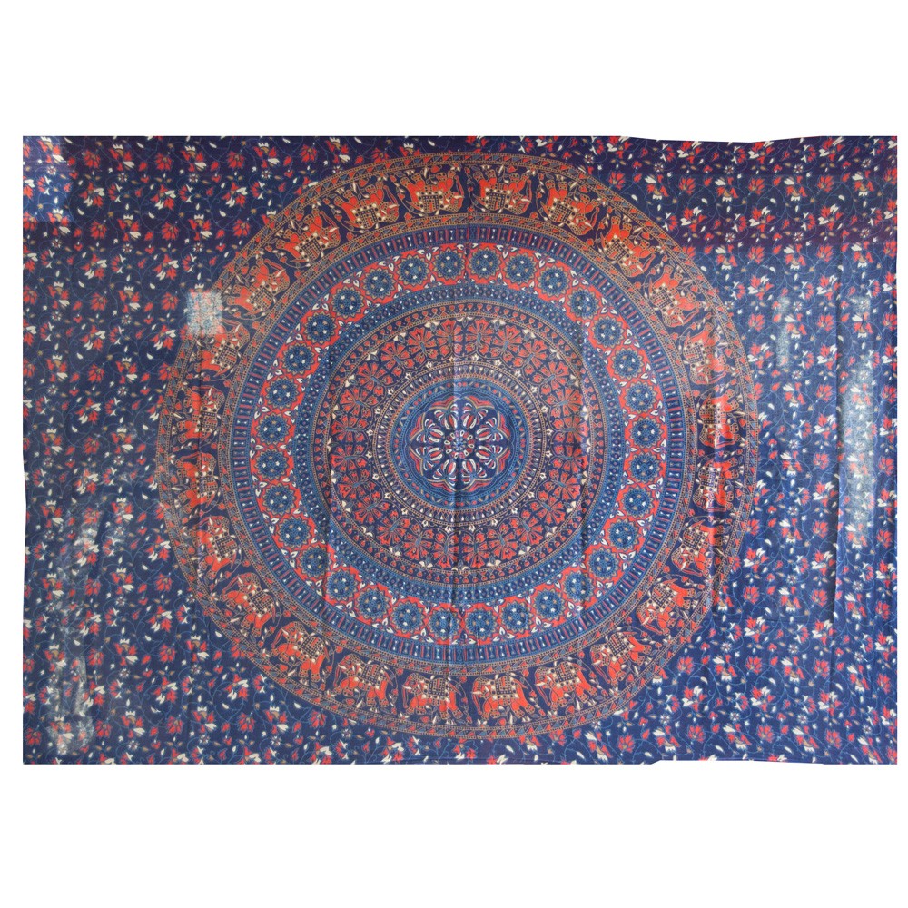 Tela India Floral Elefantes - 190 x 140 cm