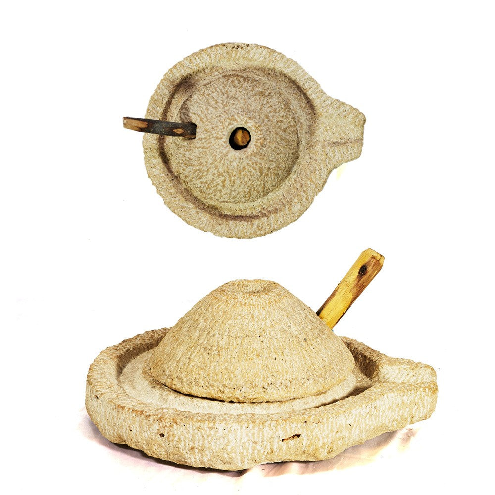 Molino Manual de Piedra - Bereber - Tamaño Mediano - Artesano