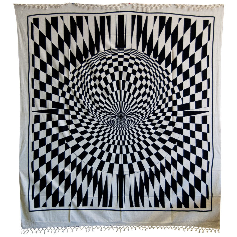 Tela Algodón India - Ilusión Óptica - Artesana - 240 x 220 cm