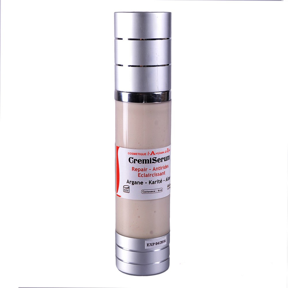 Cremiserum Anti.Arrugas - Reparador  - Antiarrugas - Iluminador -Argán- Karité - Aloe - 50 ml