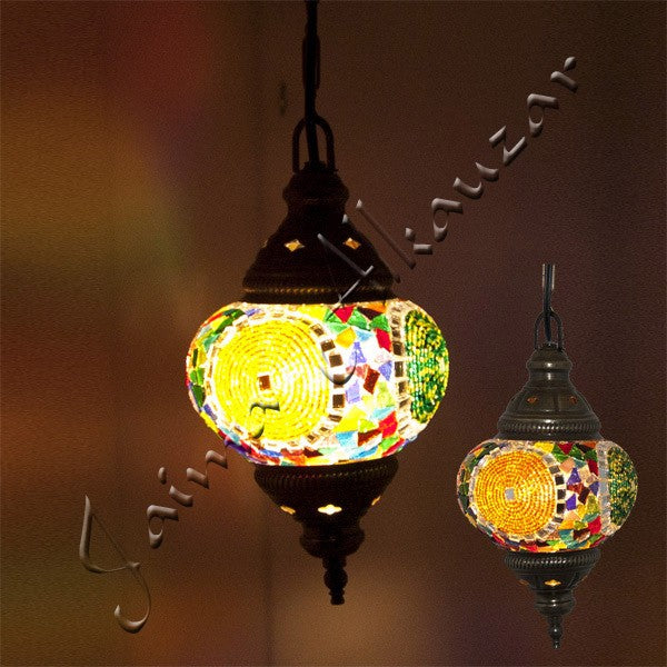 Lampara Turca Mini - Cristal Murano - Mosaico - 10 cm