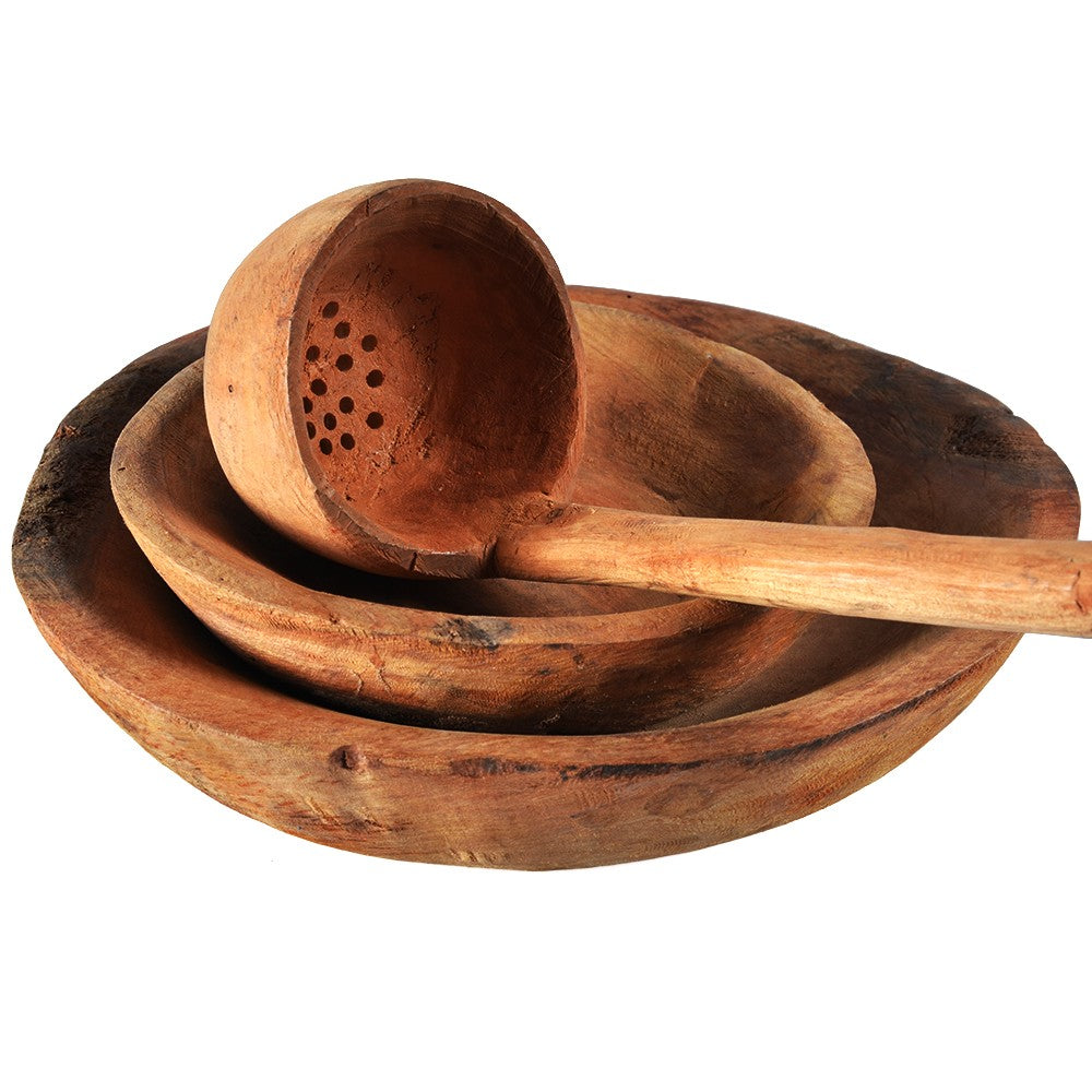 Cazo Escurridor De Madera - 100% Artesano - 46 cm